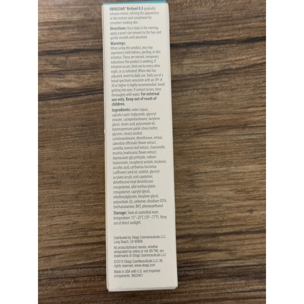 OBAGI 360 Retinol 0.5 Cream 28g 1oz Brand New SEALED Code 2193F‎ - Picture 2 of 2